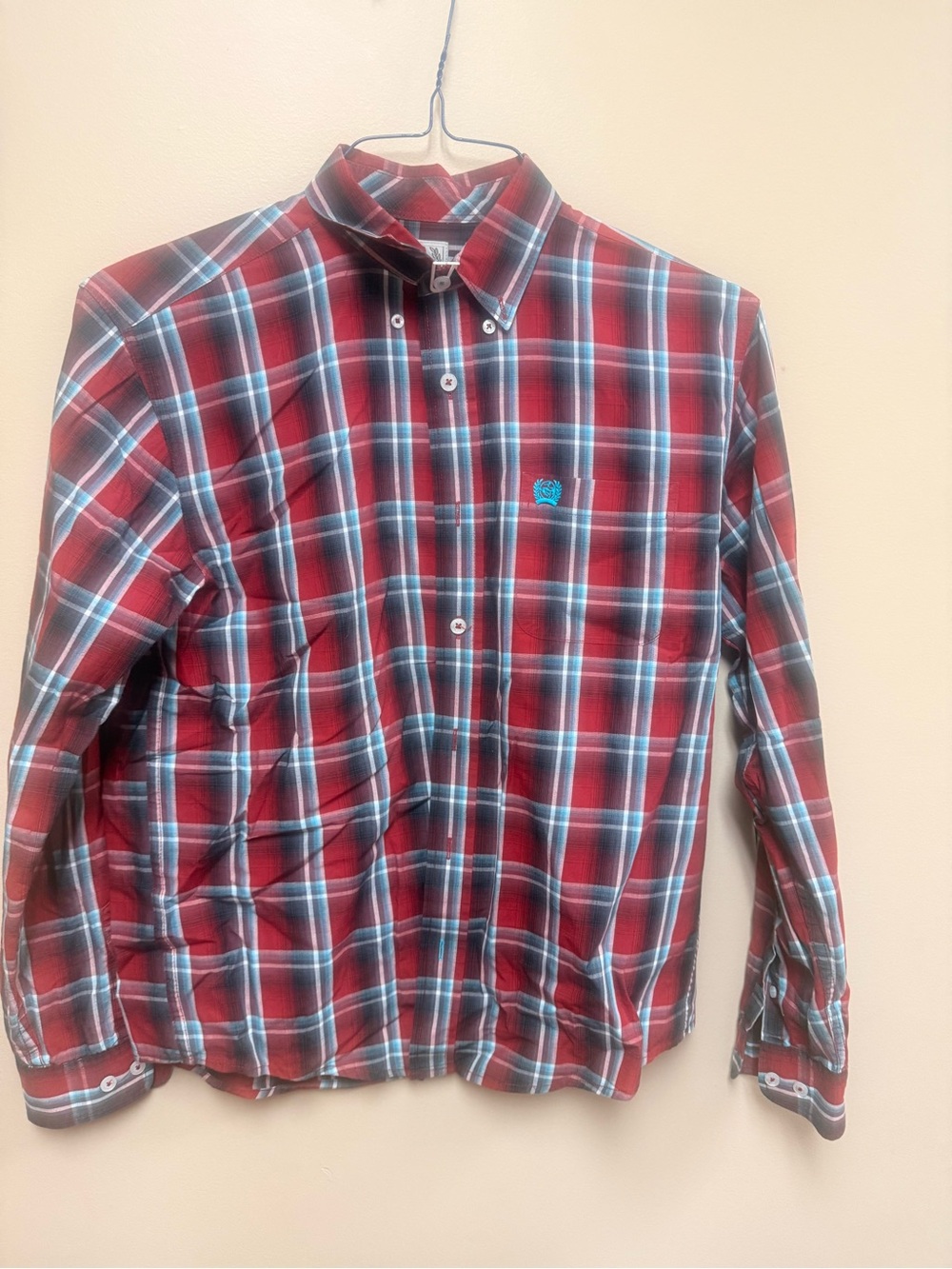 Boys  Red Plaid Button-Down Shirt